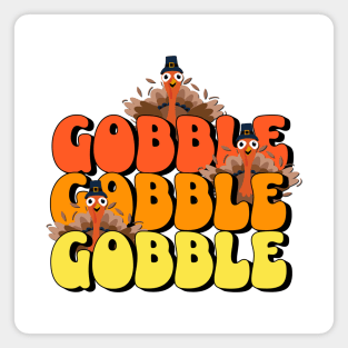 Gobble Thanksgiving Turkey Magnet